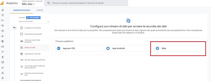 Proprietà Web