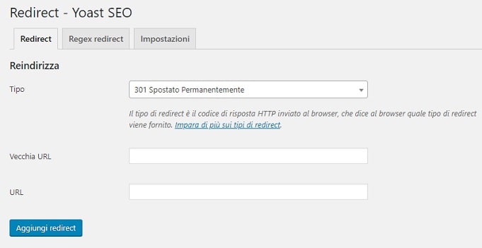 Impostare Redirect con Yoast