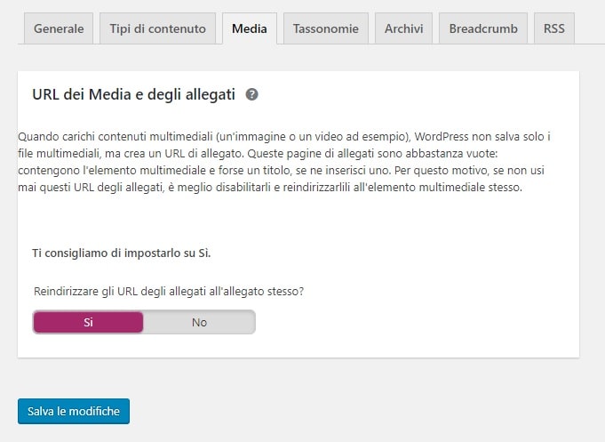 Indicizzare media file
